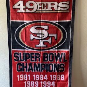 San Francisco 49ers Super Bowl Champions 3’x5' Banner Flag! BRAND NEW